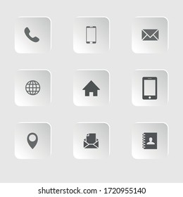 contact information icons, vector EPS 10