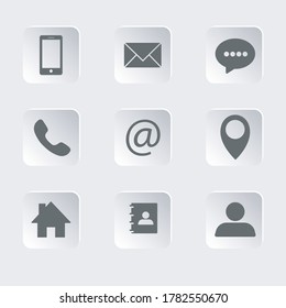 iconos de información de contacto, EPS vectorial 10