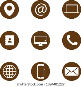 contact information icons, vector EPS 10