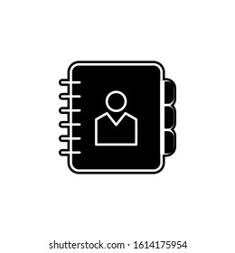 contact information line icon. Simple glyph, flat vector of web icons for ui and ux, website or mobile application