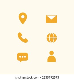 Contact infos icons join me vector logo for cv curriculum vitae portfolio web site pictogram isolated simple symbol information phone language mail user