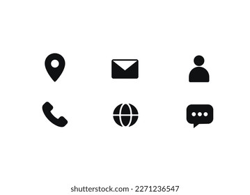 Contact infos icons join me vector logo for cv curriculum vitae portfolio web site pictogram isolated simple symbol information phone language mail user email mobil button social media contact join me