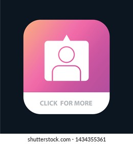 Contact, Instagram, Sets Mobile App Button. Android and IOS Glyph Version