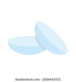 contact lens blue flat design