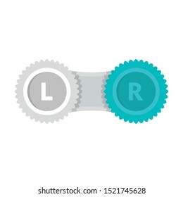 Contact lens case icon. Flat illustration of contact lens case vector icon for web design