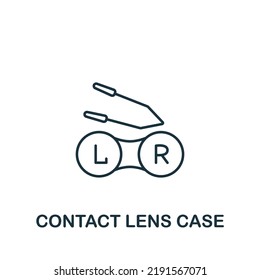 Contact Lens Case icon. Line simple icon for templates, web design and infographics