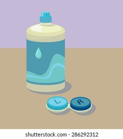 Contact Lens Case And Solution