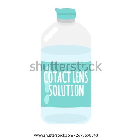 Contact lens cleaning solution illustration material
