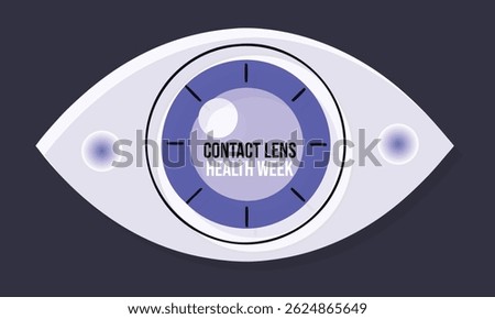 Contact Lens Health Week. background, banner, card, poster, template. Vector illustration.
