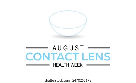 Contact Lens Health Week is observed every year on August.banner design template Vector illustration background design.