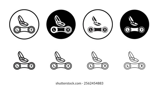 Contact lens icon Thin line flat illustration