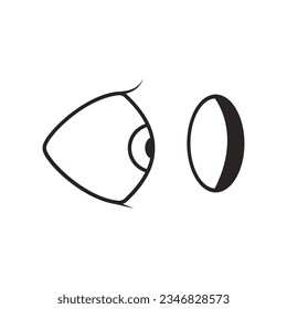 contact lens icon vector illustration template design