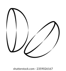diseño de la ilustración del vector del icono de la lente de contacto