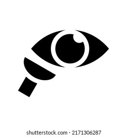 Icono de lente de contacto Ilustración de diseño del vector