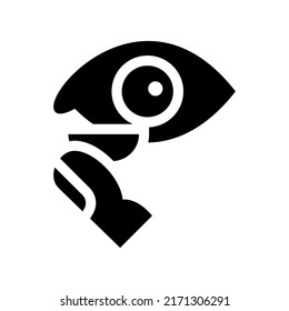 Icono de lente de contacto Ilustración de diseño del vector