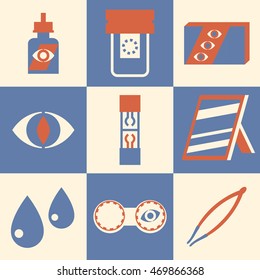 Contact lens icons