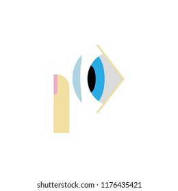 contact lens illustration. Element of optometry icon for mobile concept and web apps. Colored contact lens illustration can be used for web and mobile