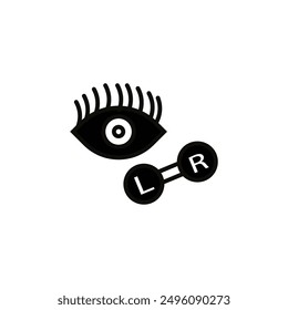 contact lens vector type icon