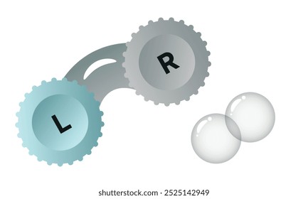 Lentes de contato com estojo e pinças Oftalmologia oculista 