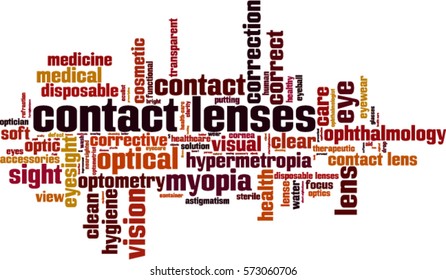 Contact lenses cloud concept. Vector illustration