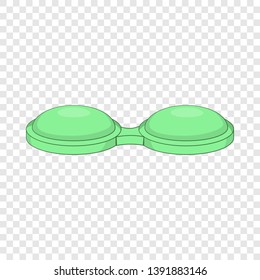 Contact lenses container icon. Cartoon illustration of lenses container vector icon for web design