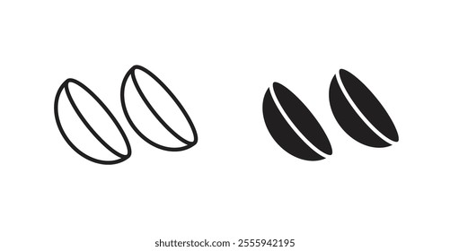 contact lenses flat simple vector symbols illustration.