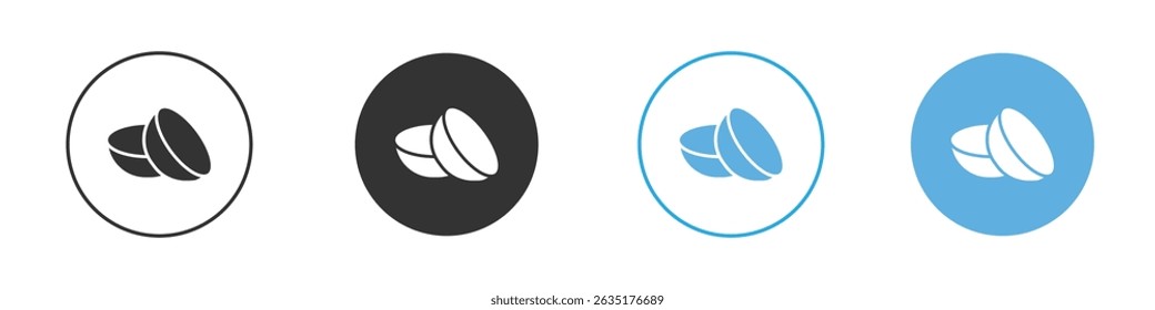 icono de lentes de contacto Estilo plano editable, iconos de ilustración