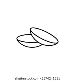 contact lenses icon linear logo isolated