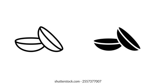 contact lenses Icon vector. liner and flat style icons set.