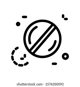 Contact lenses isolated line icon, eye vision daily care vector. Eyesight correction tool, optical device. Medicine and healthcare, ophthalmology medical item. Sight improvement outline symbol