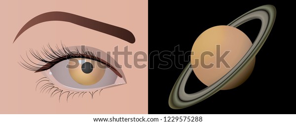 Contact Lenses Like Planets Solar System Stock Vector Royalty Free 1229575288 6683