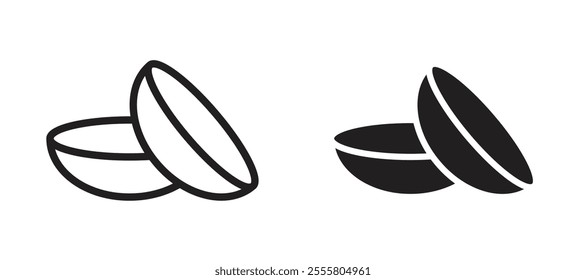 contact lenses liner icon vector set.