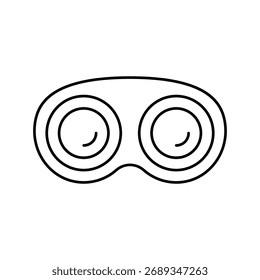lentes de contato optometria visão olho linha ícone vetor. lentes de contato optometria visão olho sinal. isolado contorno símbolo ilustração preta