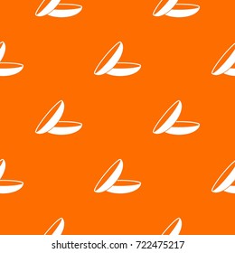 Contact lenses pattern repeat seamless in orange color for any design. Vector geometric illustration