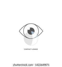 Contact Lenses Vector Icon. Clean, Minimal, Flat and Simple Vector Icon for Web, App or Print. EPS10 Illustrator with Layers. Easy to Edit.
