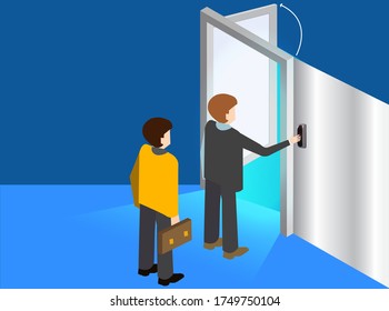 Contact Less Door Or Non Contact Or Touch Less  Or Contact Free Or Radio Frequency Identification Door Or Wave To Open Door Or RF Id Door Or Security Access Control Solution 