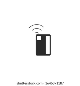 Contact less payment credit card Icon vector sign isolated for graphic and web design. Contact less payment credit card symbol template color editable on white background.