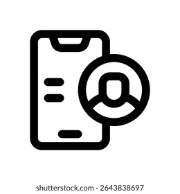 ícone da linha de contato. Ícone de vetor limpo e minimalista para sites, aplicativos móveis, apresentações e logotipos. Totalmente dimensionável e personalizável para qualquer projeto.
