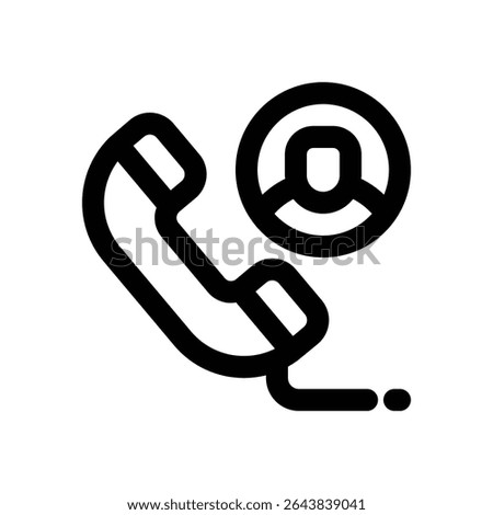 contact line icon. Clean and minimalist vector icon for websites, mobile apps, presentations, and logos. Fully scalable and customizable for any project.