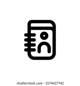 contact line icon. linear style sign for mobile concepts and web design. Outline vector contact icon. Symbols, logo illustrations. Vector image