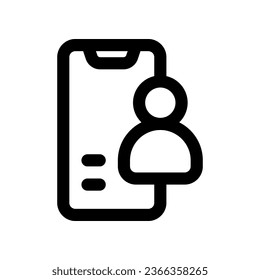 contact line icon. vector icon for your website, mobile, presentation, and logo design.