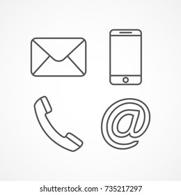 Contact Line Icons