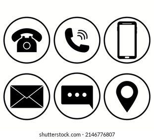 Contact Line Icons. For Mobile and Web. Contains such icons as Smartphone, Messaging, Location