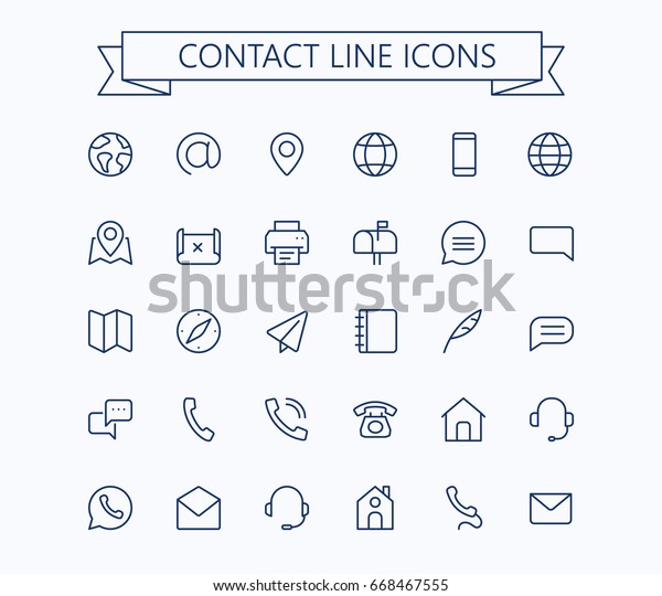 265,187 imágenes de Contact line icon` - Imágenes, fotos y vectores de ...