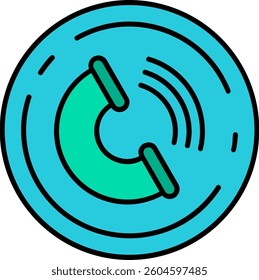 Contact Line vector Icon Design