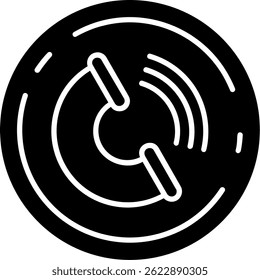 Design de ícone de vetor de linha de contato