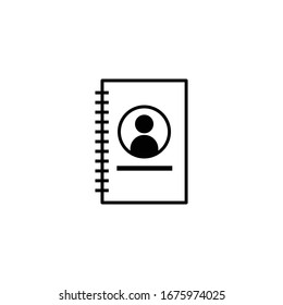 Icono de ilustración vectorial de concepto de lista de contactos
