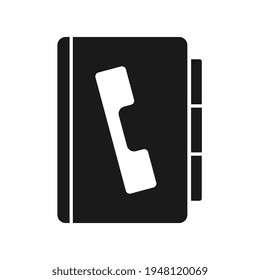 Contact List Flat Style Flat Style, Black Vector Icon