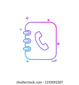 Contact list icon design vector