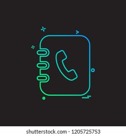 Contact list icon design vector